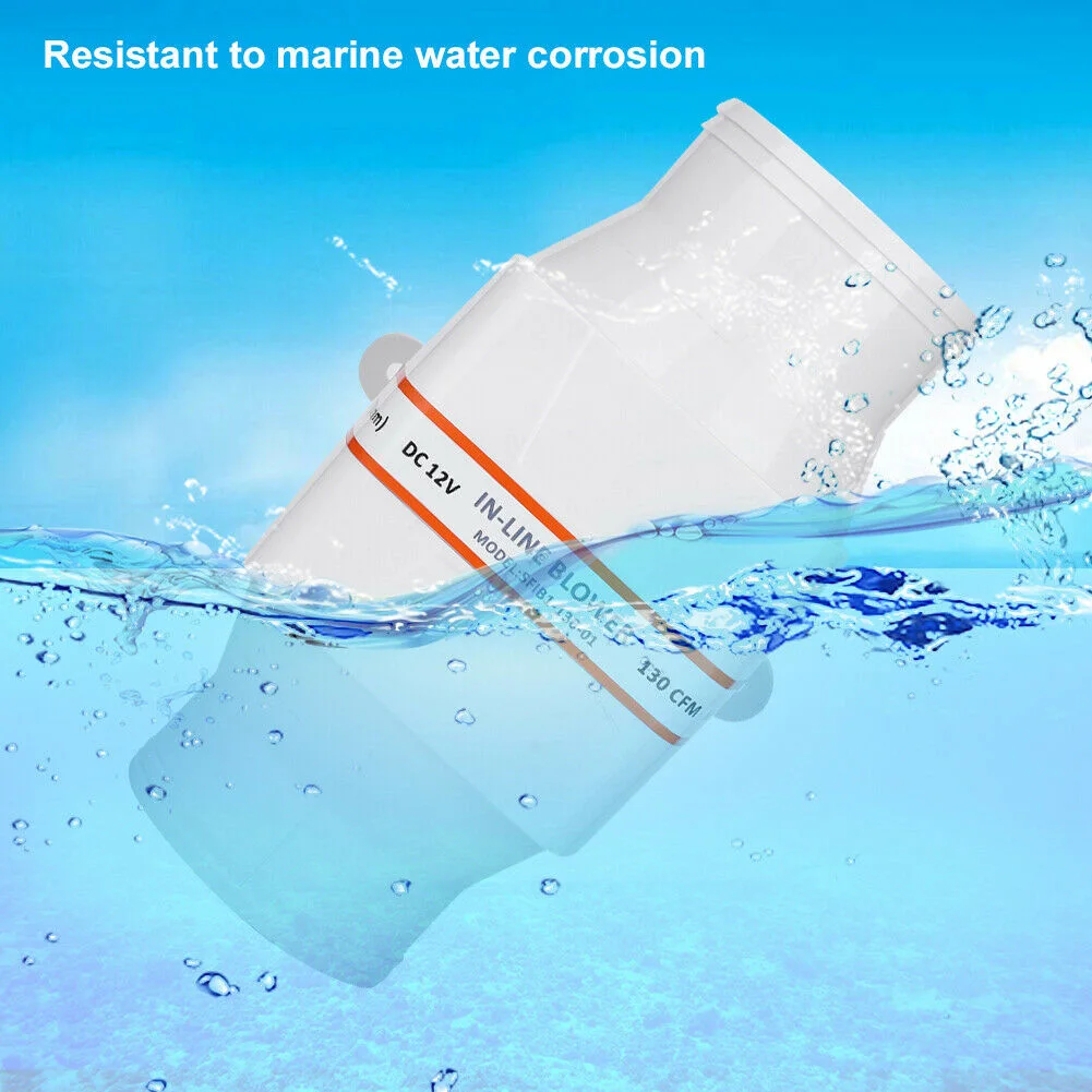 

3 Inch Water Resistant Marine Bilge Corrosion Proof Easy Install ABS Low Power High Strength Electric Air Blower Fan Caravan