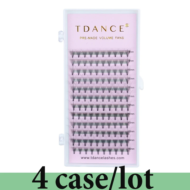 TDANCE 4 шт. натуральные ресницы 13D предварительно изготовленные объемные вееры idividual ресницы для наращивания 0,03 мм 8-15 мм короткие Стволовые инструменты для макияжа