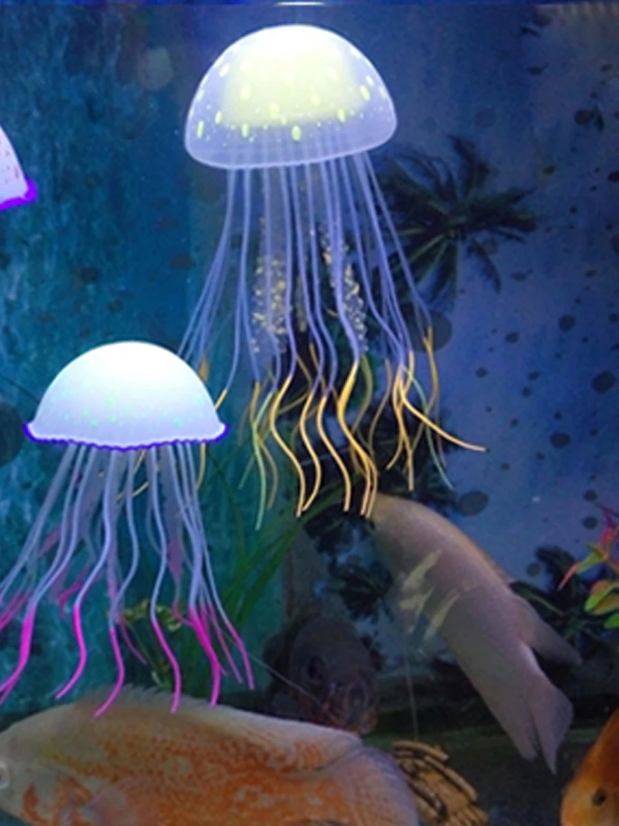 

Aquarium Landscaping Fluorescent Jellyfish Artificial Fish Tank Decoration Decoration Luminous Floating Decorative Jellyfish