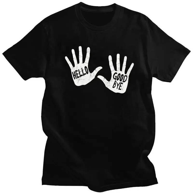 

Hello Goodbye Klaus T Shirt for Men Cotton Tee Tops The Umbrella Academy Tv Show Tshirts Short Sleeve Urban T-shirt Clothes