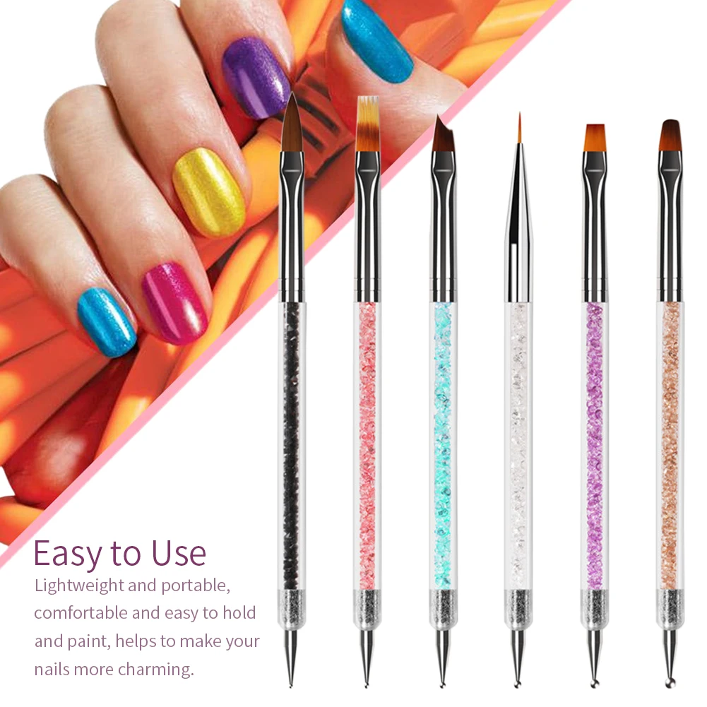 

7pcs Beginners DIY Home Liner Brush Portable Drawing Tool Nail Dotting Pen Set