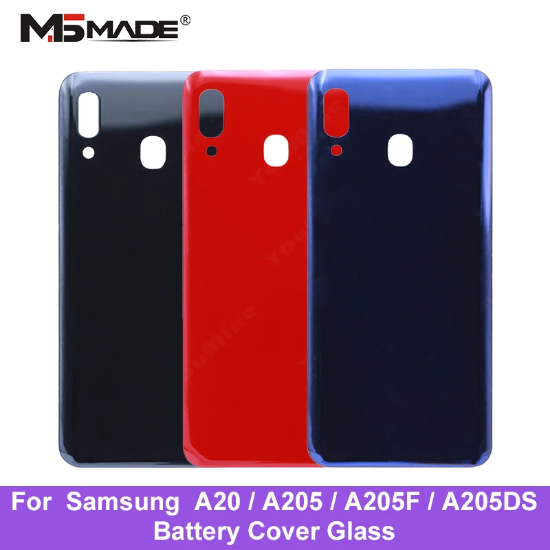Для Samsung A20 крышка батареи для A205 задняя дверь запасные части AAA Качество|Корпусы и