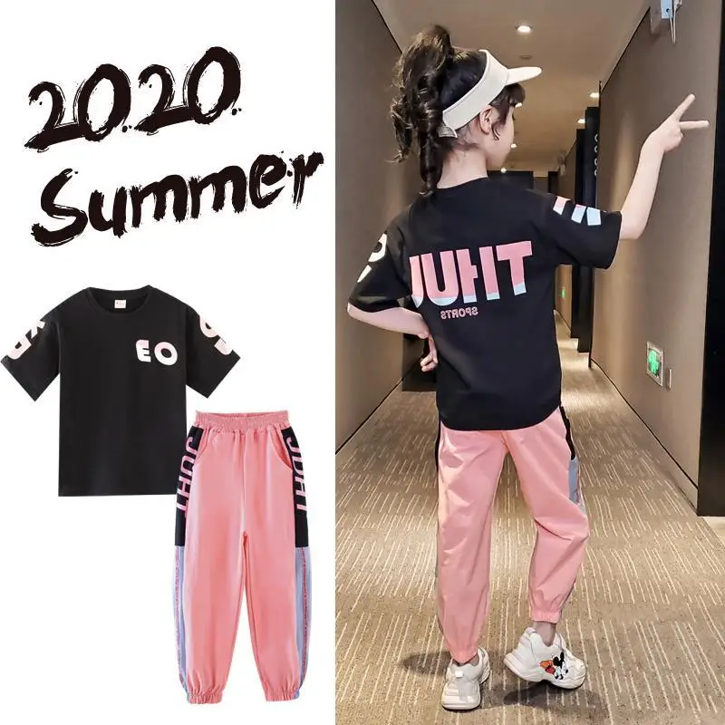 

Fall Kids Teenage Sportswear Clothes Suit Fashion School Girls Clothing Set Spring Children's Sweatshirt + Pants 2 Pcs 5-12Y