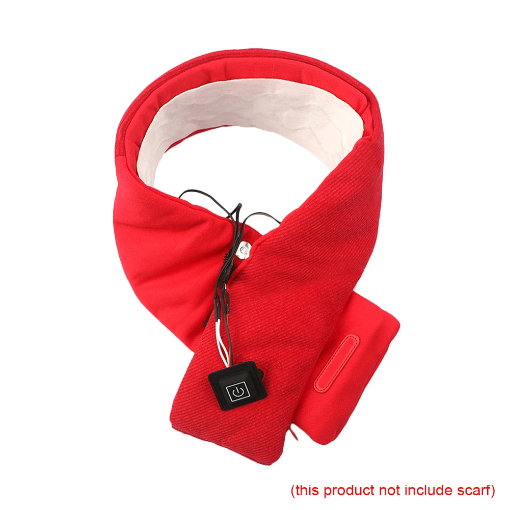 

3 Speed Temperature Adjustment Heated Scarf Rechargeable Carbon Fiber Hiking Scarves USB Heating Scarf Shawl Neck Warmer Pad