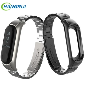 Ремешок из нержавеющей стали для xiaomi mi band 6, 5, 4, металлический ремешок для умных часов, miband 3, сменные ремешки для часов mi 4