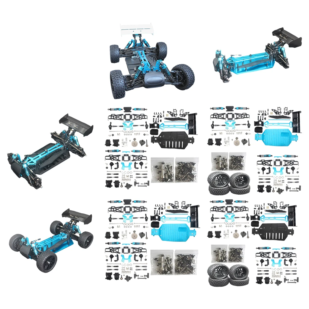 

1/10 Car Chassis Frame Brushless Spare Parts 4WD DIY Accessories Off-Road on-Road Car Body Frame Chassis Kit Frame Toys