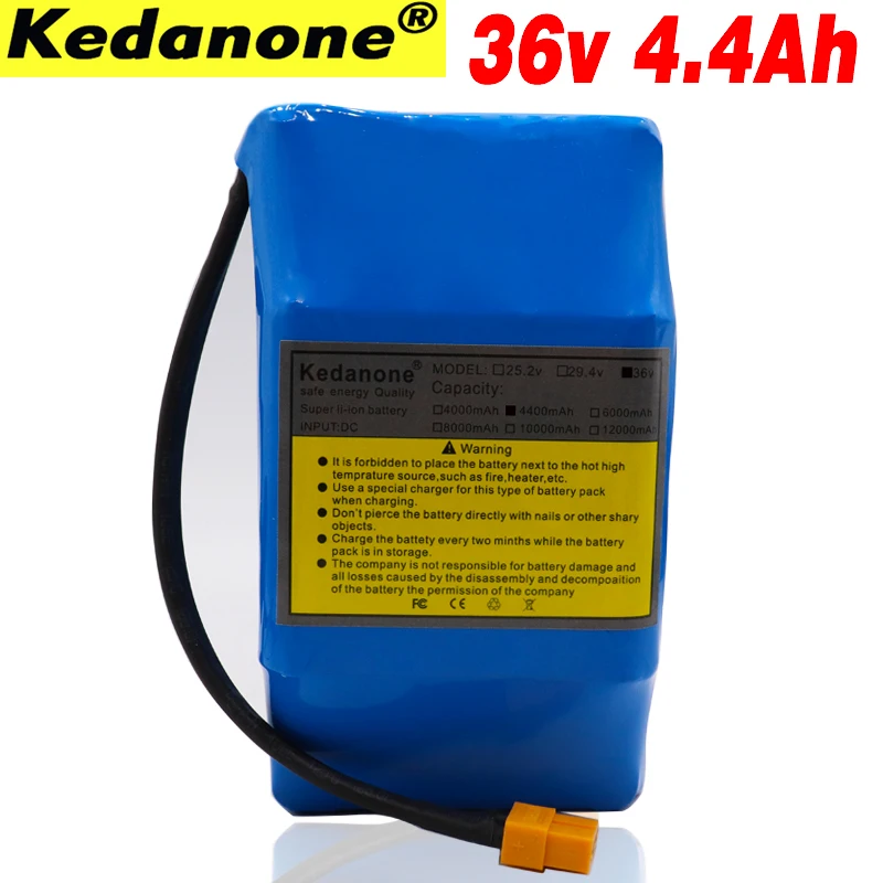 100% новый KEDANONE 10S2P 36v перезаряжаемая литий ионный аккумулятор 4400 мА/ч 4.4AH