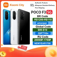 Global Version POCO F3 NFC 5G 6GB 128GB/8GB 256GB Smartphone Snapdragon 870 Octa Core AMOLED Display 33W Fast Charge Cellphone