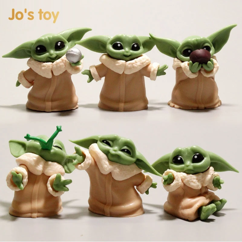 

Jo's toy Disney Toys 6Pcs/set Star Wars Baby Yoda PVC model gift Collection Toys car Decorations