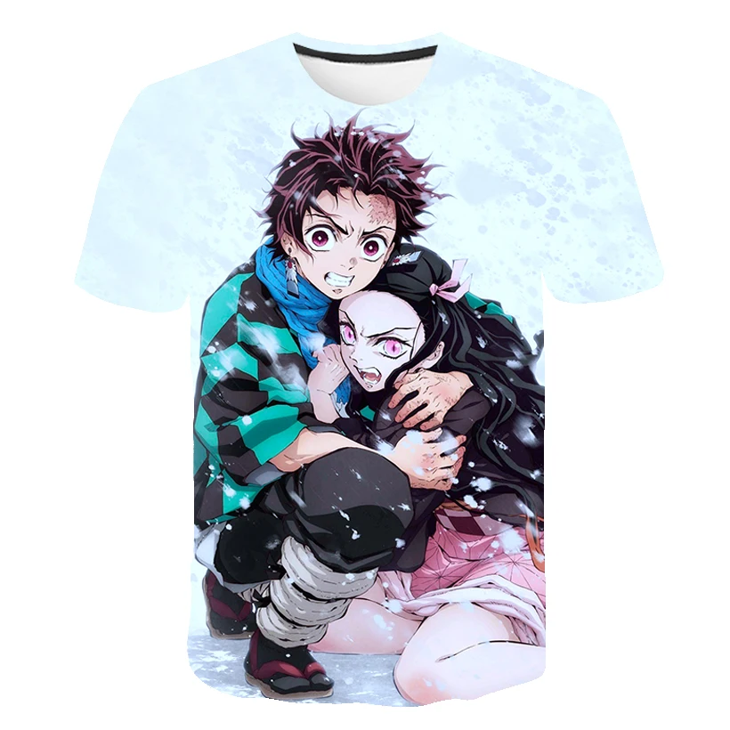 

3D Demon Slayer Funny Japanese Anime Kimetsu No Yaiba T Shirt Graphic child Tshirt Streetwear Punk T-shirt camiseta 2020