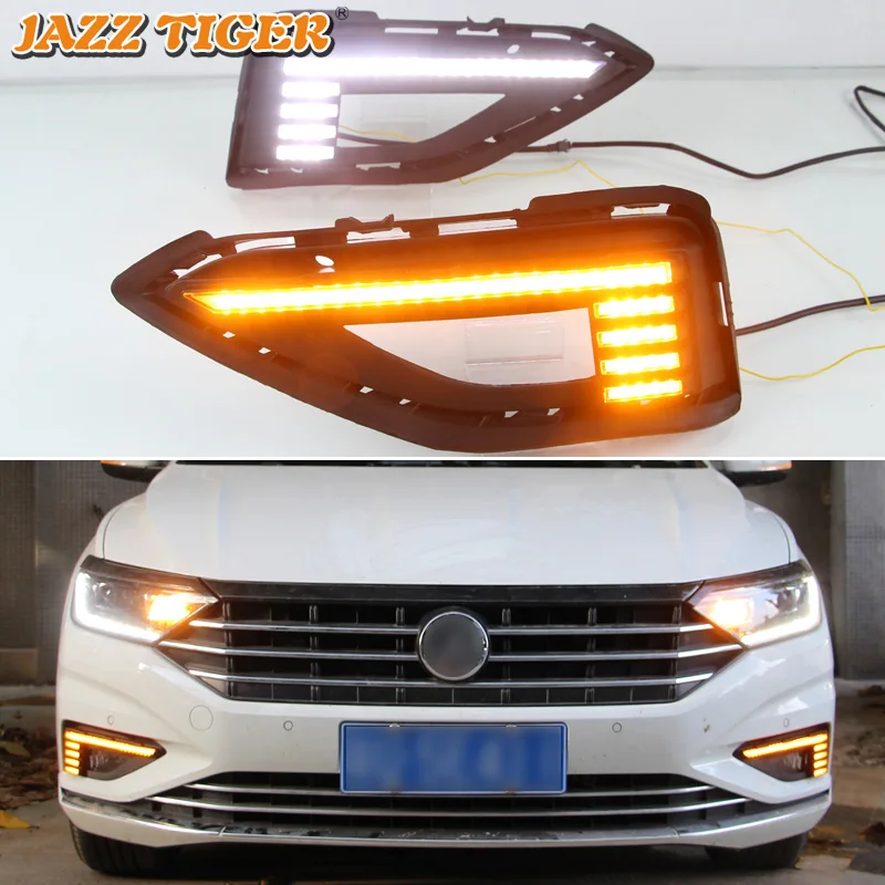 Джаз Тигр динамический желтый указатель поворота Функция 12В дневные ходовые