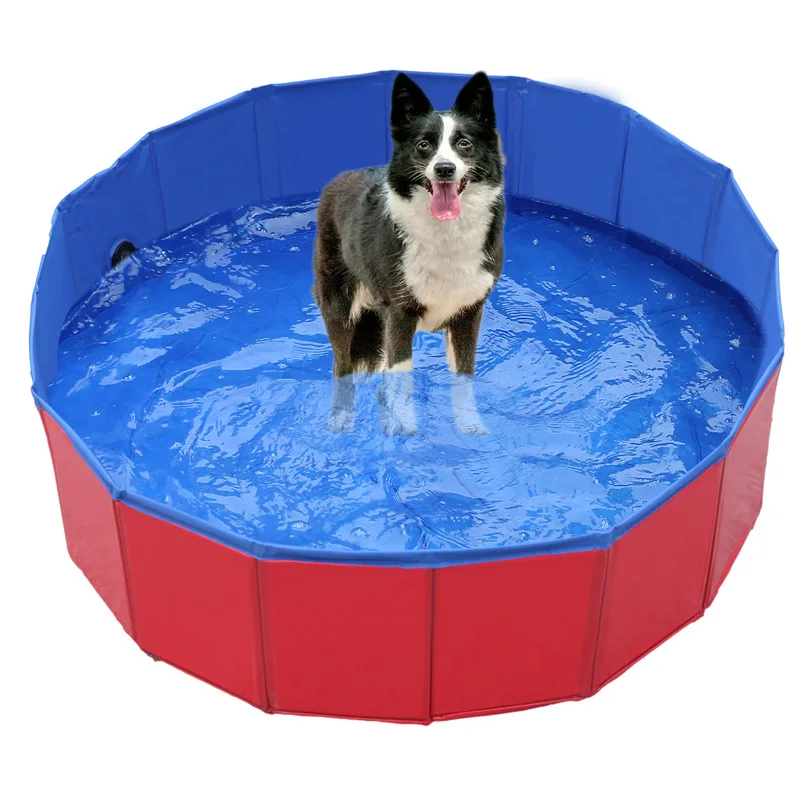 

[HHT] Convenient Collapsible Pool Pet Bathtub Dog Swimming Pool Practical Pet Furniture Home Supplies