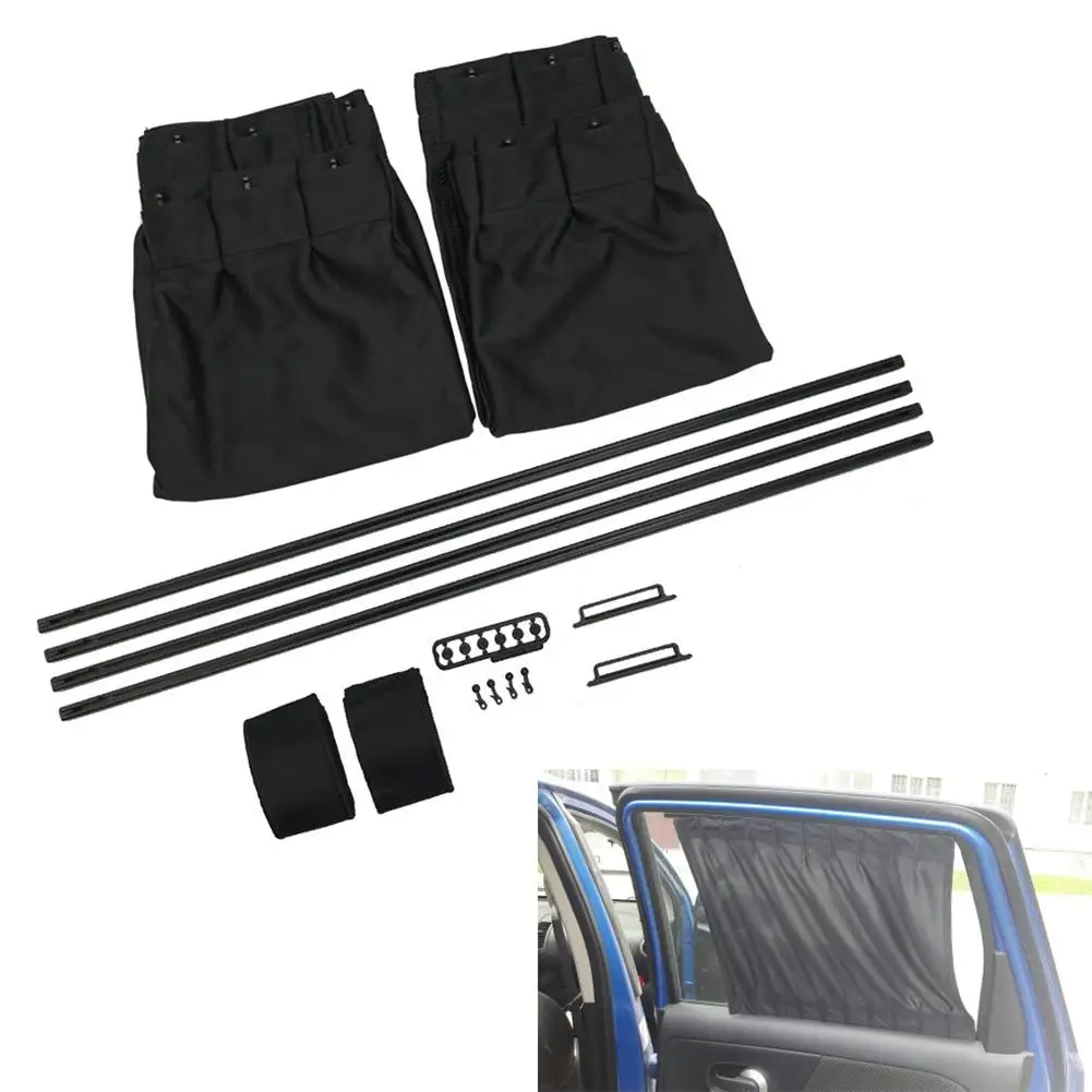 

Car Side Window Sunshade Curtains Kit UV Protection Heat Insulated Side Windows Curtains Car Sunshade Curtain For Sedan SUV MPV