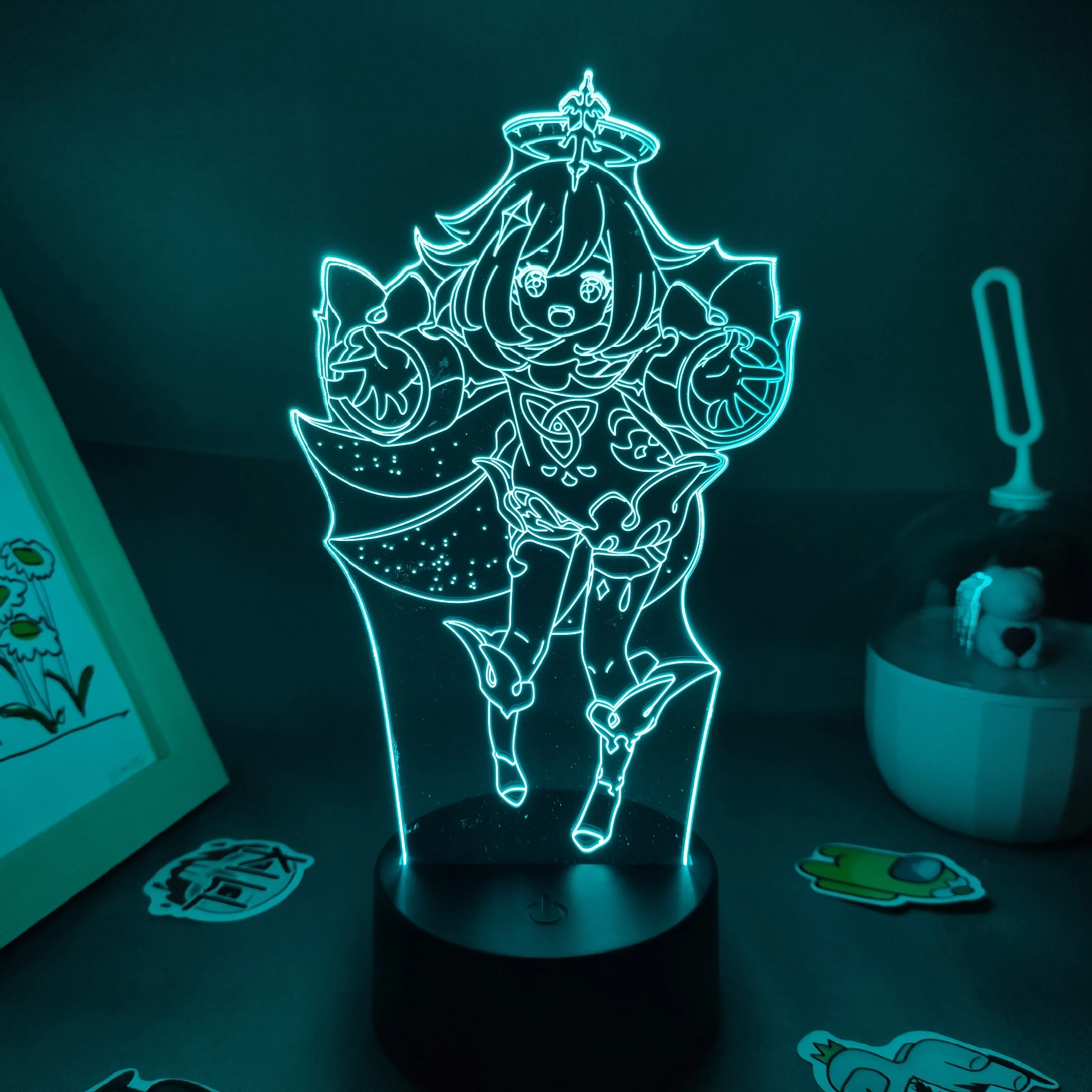 Фигурка ударной игры Genshin 3D USB лампа светодиодные RGB ночные светильники крутой