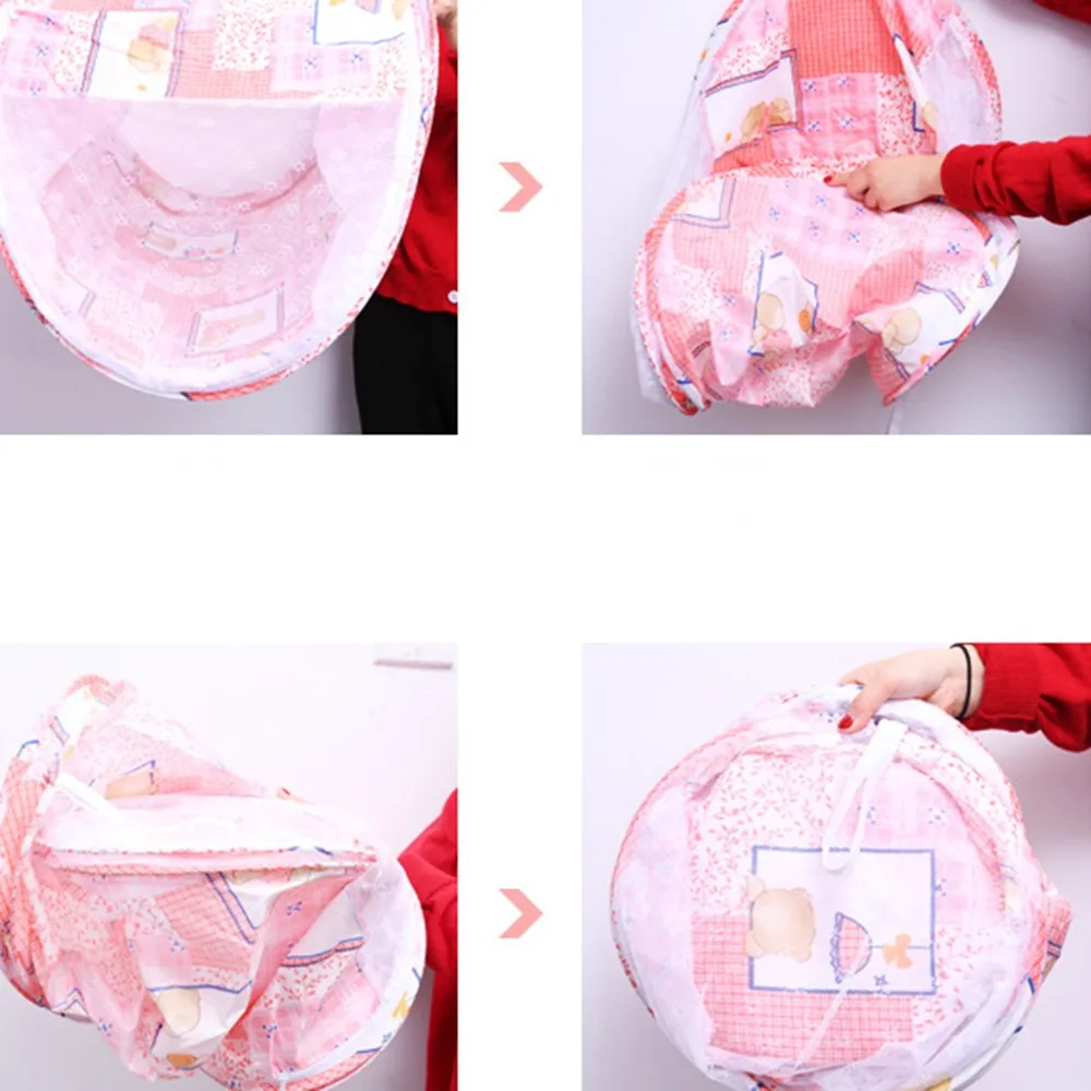 

Baby Mosquito Net Cute Carton Bedding Crib Netting Folding Infant Mesh Crib Netting For 0-3 Years Old Children Decoration Room