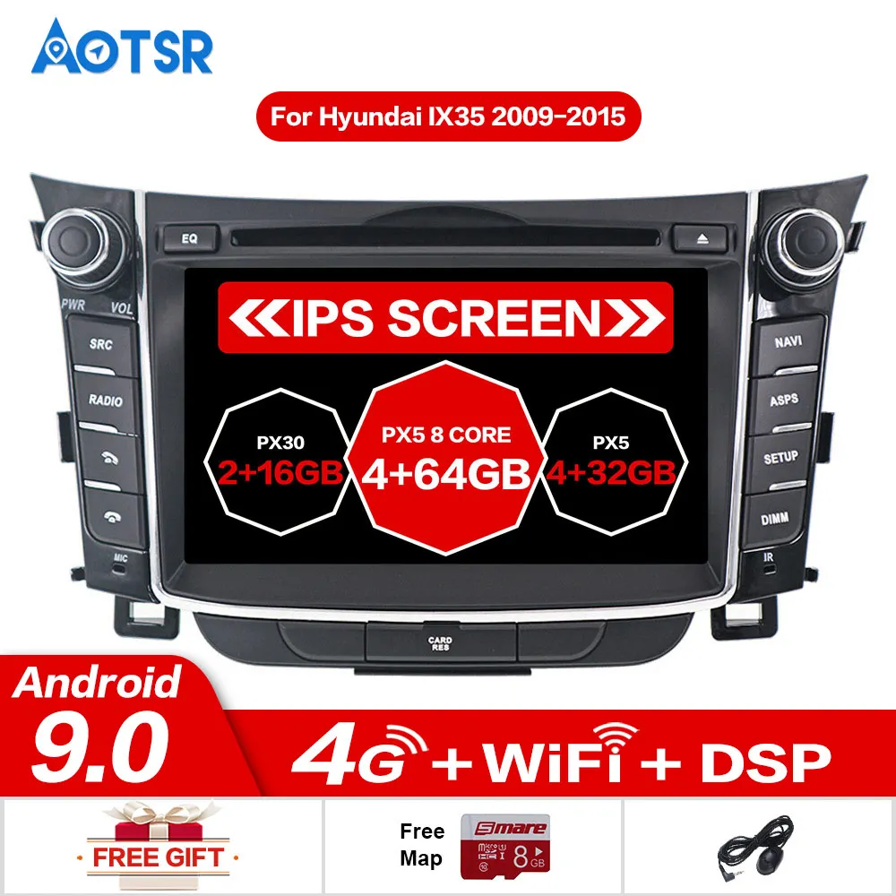 Автомобильный DVD-плеер Android 9 0 4 Гб ОЗУ для Hyundai I30 Elantra GT 2012 -2016 головное устройство с