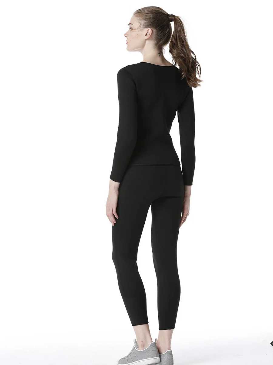 Женские неопреновые бриджи с длинным рукавом без молнии леггинсы брюки Капри