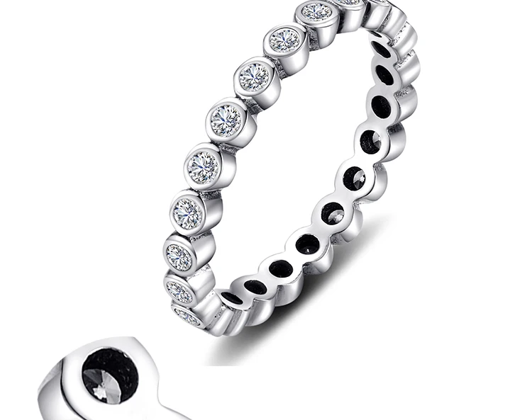 Jewelrypalace серебро 925 пробы кольца кубического циркония Jewelry CZ стекируемые Вечность кольцо наборы для ухода за кожей модные женские туфли Подарки