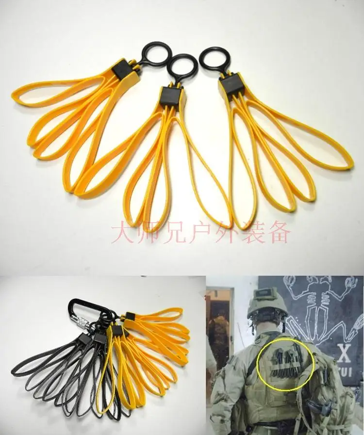 set/3pcs Tactical Plastic Cable Tie Strap Handcuffs CS Decorative Belt Yellow Black |