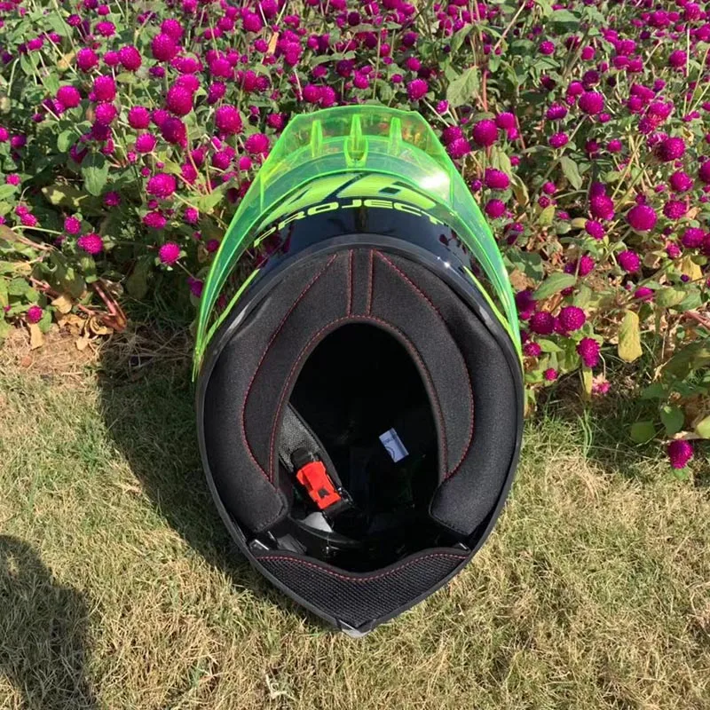 Модный мотоциклетный шлем на все лицо с одним козырьком для мужчин и женщин