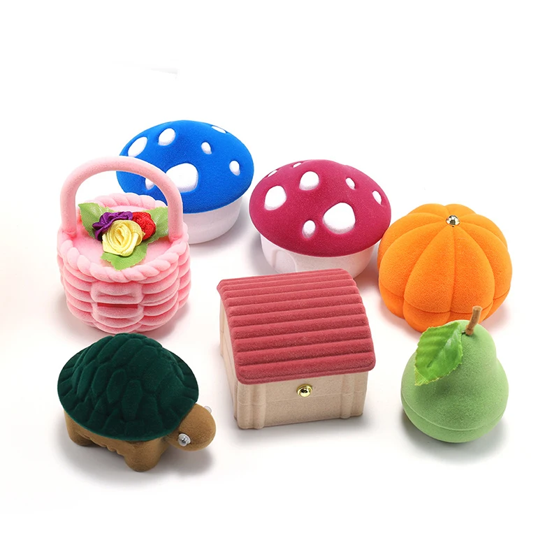 Бархатная шкатулка для ювелирных изделий обручальное кольцо серьги держатель