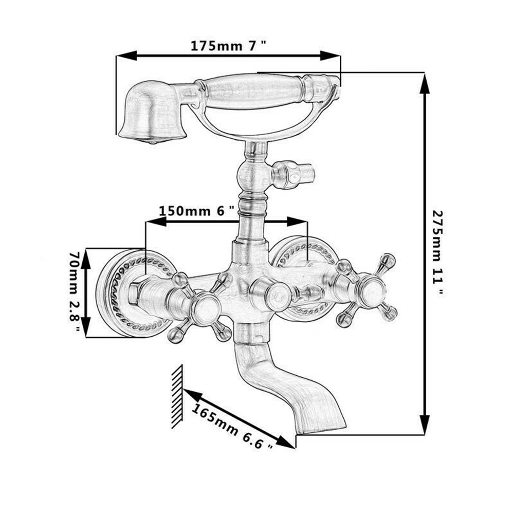 Смеситель для душа YANKSMART смеситель холодной и горячей воды из латуни в античном