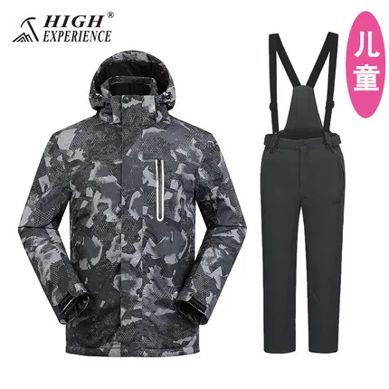 girls boy SET 10 Детский лыжный костюм, зимний костюм для детей, зимняя куртка и штаны, костюм для сноуборда для мальчиков и девочек, лыжная одежда - Цвет: girls boy SET 10