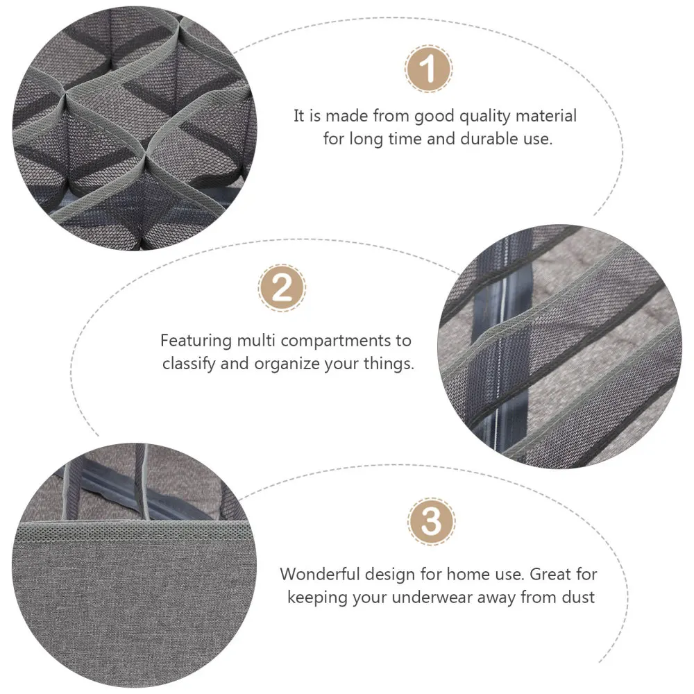 

2pcs Underwear Box Divided Underwear Case Underwear Finishing Box for Bedroom