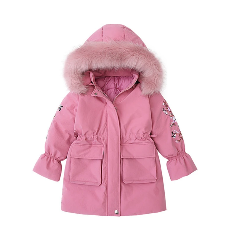 Rlyaeiz/высококачественные зимние куртки для девочек коллекция 2019 года модное
