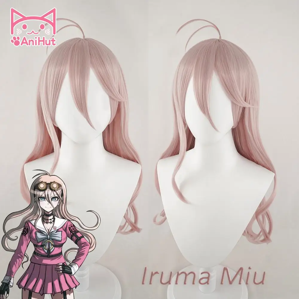 AniHut IRUMA MIU парик Danganronpa V3 косплей аниме волос Синтетические термостойкие женские