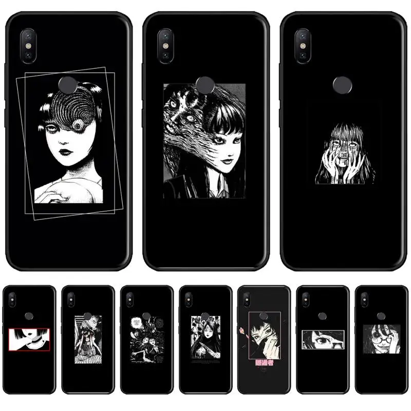 

Japanese horror comic Phone Cases For Xiaomi Redmi 7 9t 9se k20 mi8 max3 lite 9 note 8 9s 10 pro Silicone Shell Cover Funda