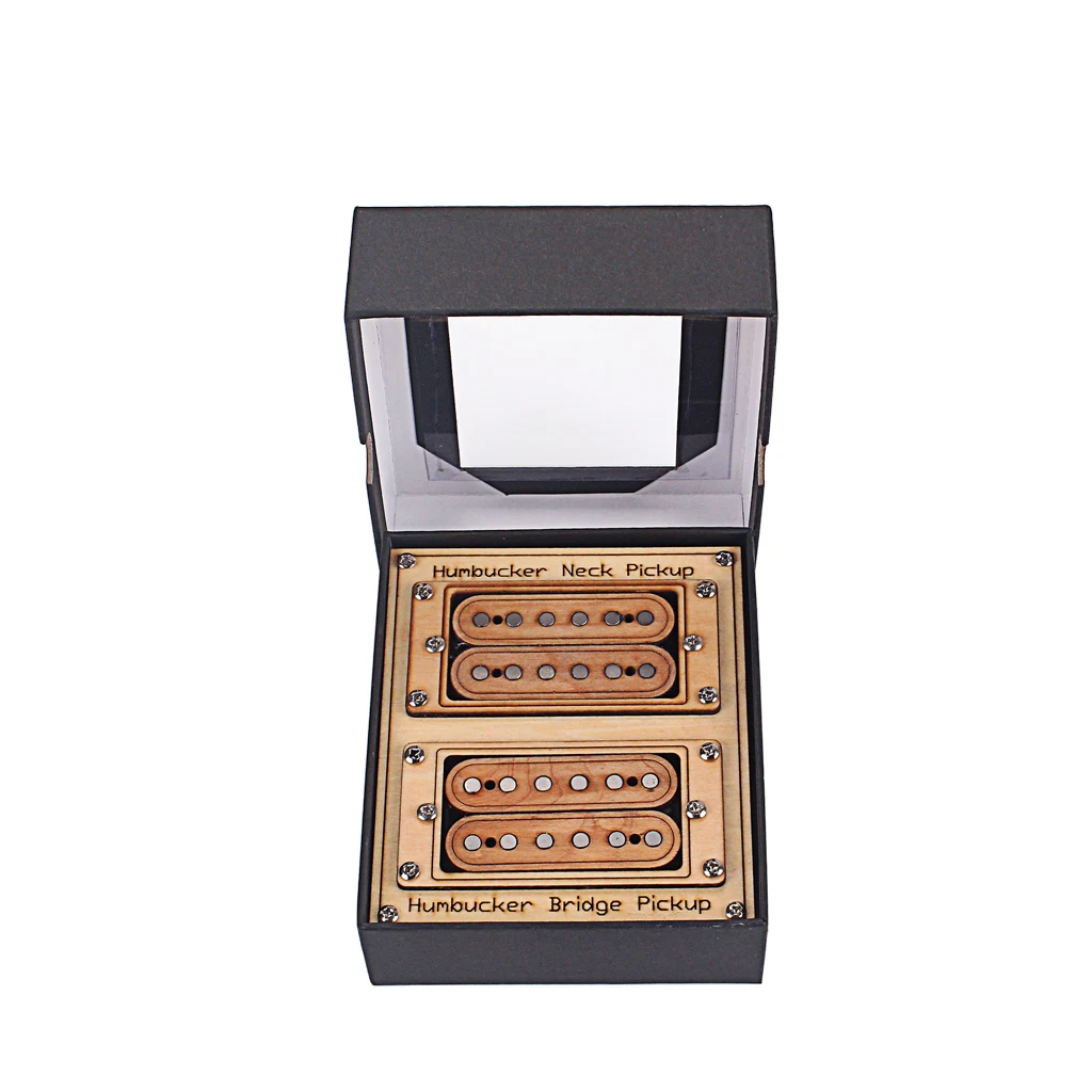 

Hand Wound Humbucker Set Wood And Fiber Alnico for guitar