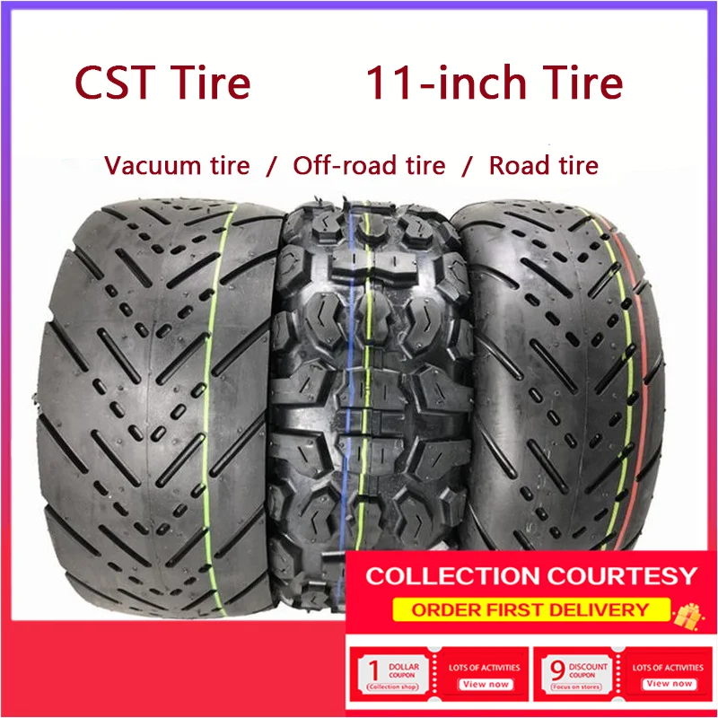 Coolride CST Tire 11 Inch Electric Scooter Outer Tire 90/65-6.5 Vacuum Tire 11 Inch Inner and Outer Tire Road Tire for Zero 11x