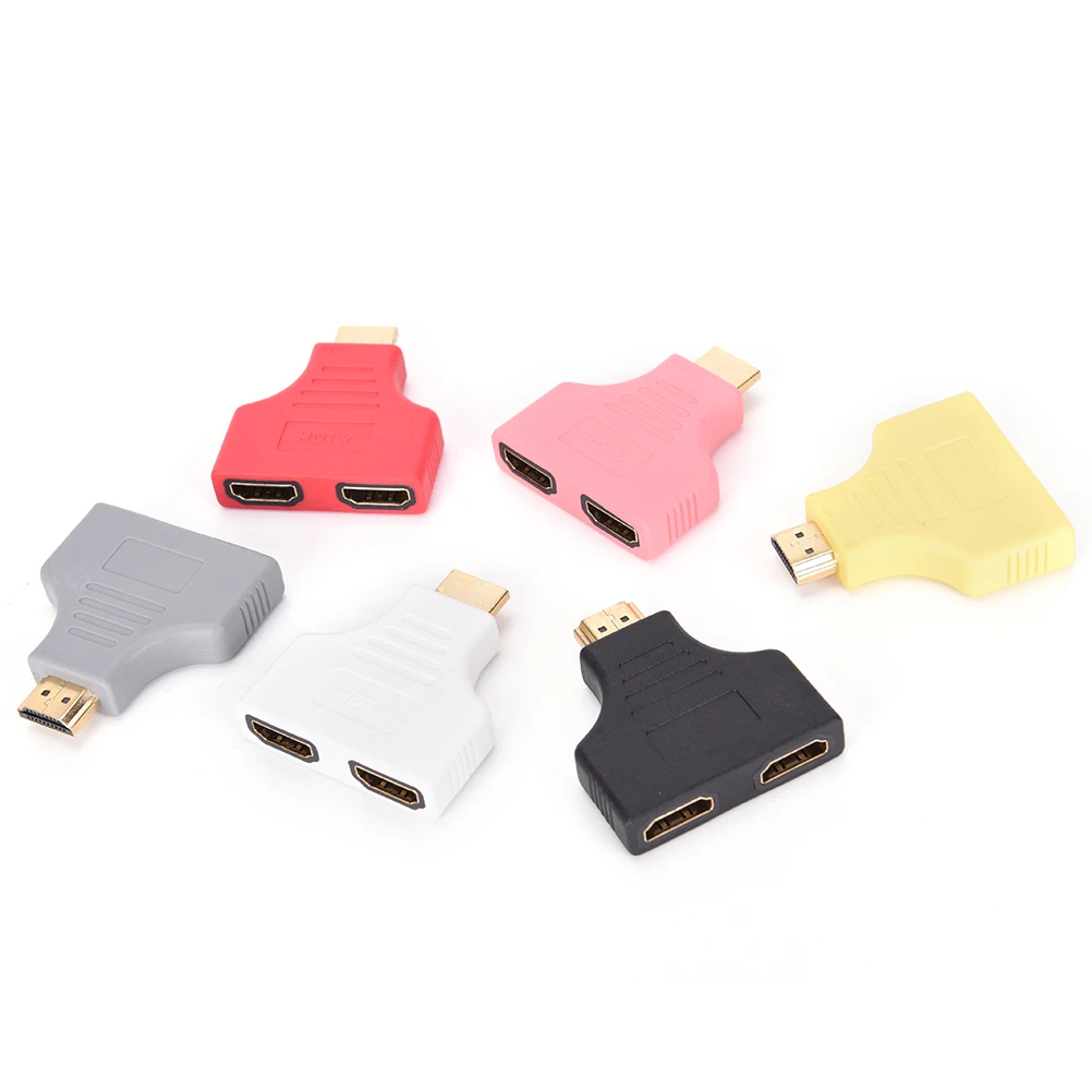 Превосходное качество! Несколько цветов 1080P HDMI порт папа к 2 Женский 1 в Out сплиттер