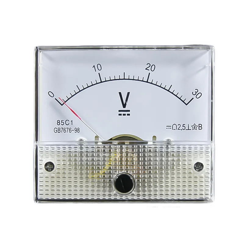 DC 30V Аналоговая Панель вольтметр измеритель напряжения 85C1 5V 10V 15V 20V 50V 100V 200V 300V