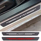4 шт. двери автомобиля порог подоконник углеродного волокна Стикеры для Dacia duster Logan Sandero 2 Dokker lodgy автомобильные аксессуары