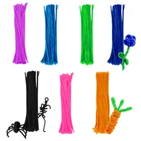 100pcs mixed color velvet twisted rod student handcraft home craft handmade toys diy creative decoration assorted colors