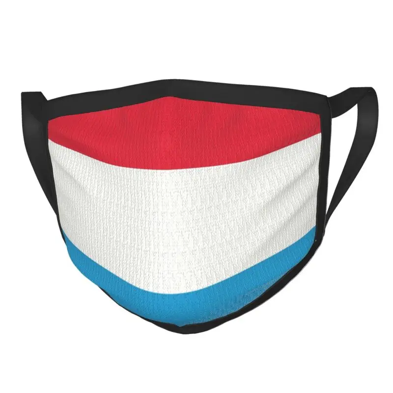 

Flag Of Luxembourg Mask Dustproof Washable Face Mask Protection Cover Unisex Adult Respirator Mouth Muffle