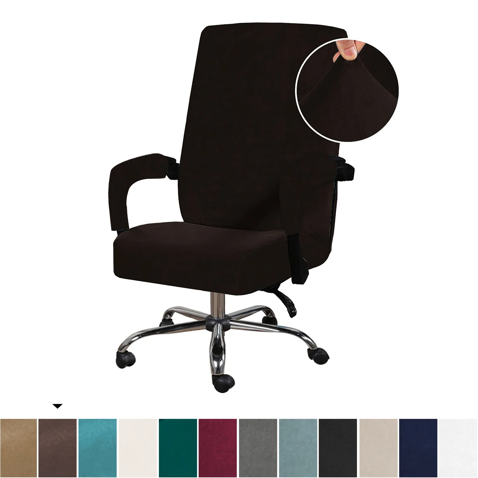 

Elastic Velvet Office Armchair Cover Winter Warm Stretch Anti-dirty Chair Cover Thickened Rotating Chair Case fundas para sillas