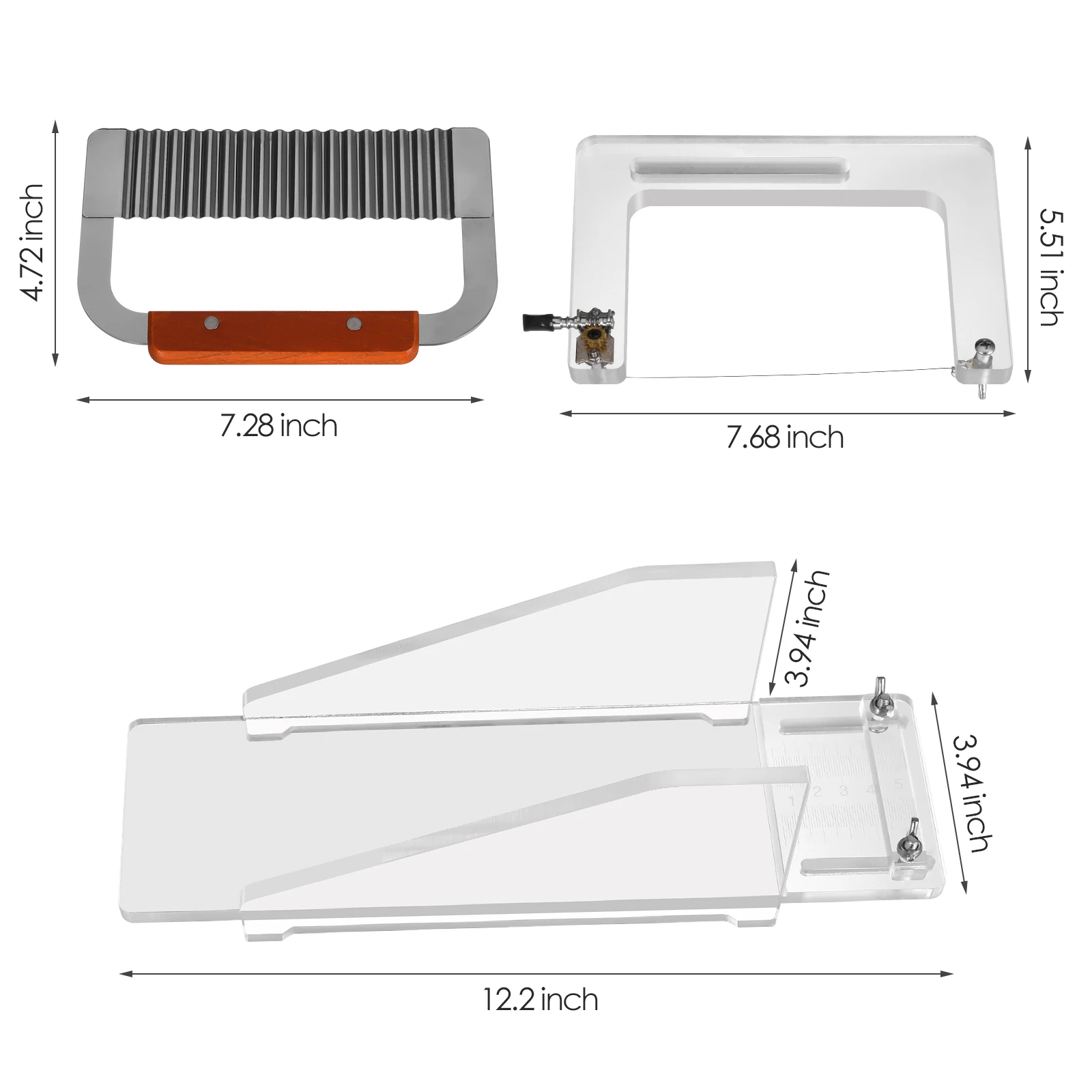 

Acrylic Soap Cutter Adjustable Cutting Tool for Handmade Soap Making Multifunctional Soap Slicer Household Tool