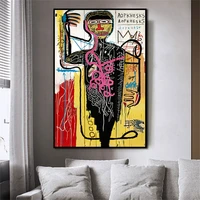 abstract graffiti figure pop art on the wall poster canvas painting print wall picture for living room home decoration frameless