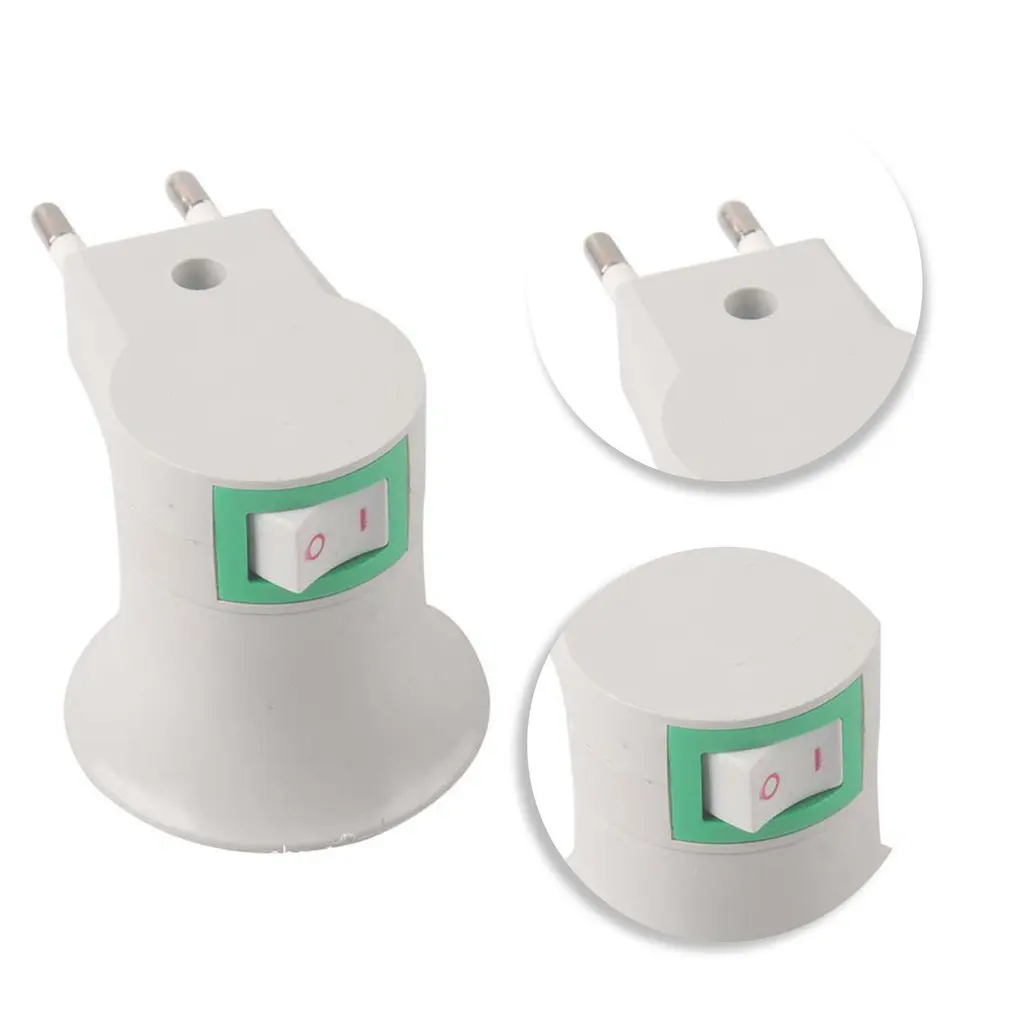 

E27 Wall Plug Screw Base E27 Wall Lamp Socket With Switch Round Plug Lamp Base High Temperature Resistance
