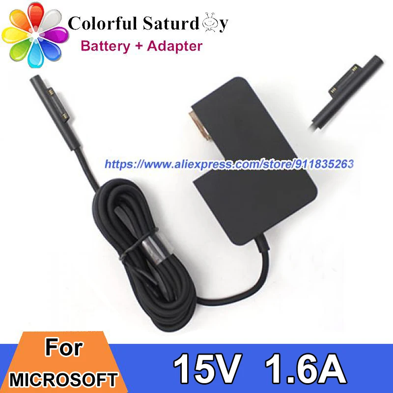 

15V 1.6A 24W 1735 Power Adapter For Microsoft SURFACE PRO 4 M3 PRO 4 M3 CPU GO 2 1735 1736 SURFACE PRO 4 TABLET 1735 Charger