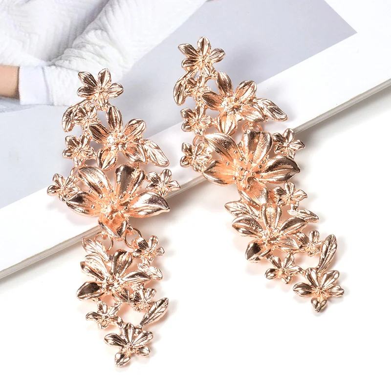 Rose Gold-2 ZA новые цветные стразы в форме птицы, металлические длинные висячие серьги-капли, тонкая цепочка из кристаллов Ювелирные изделия с кистями, аксессуары для женщин - Окраска металла: Rose Gold-2