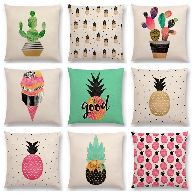 Чехол для подушки с изображением мороженого и агата|cushion cover|printed cushion coverthrow pillow cases