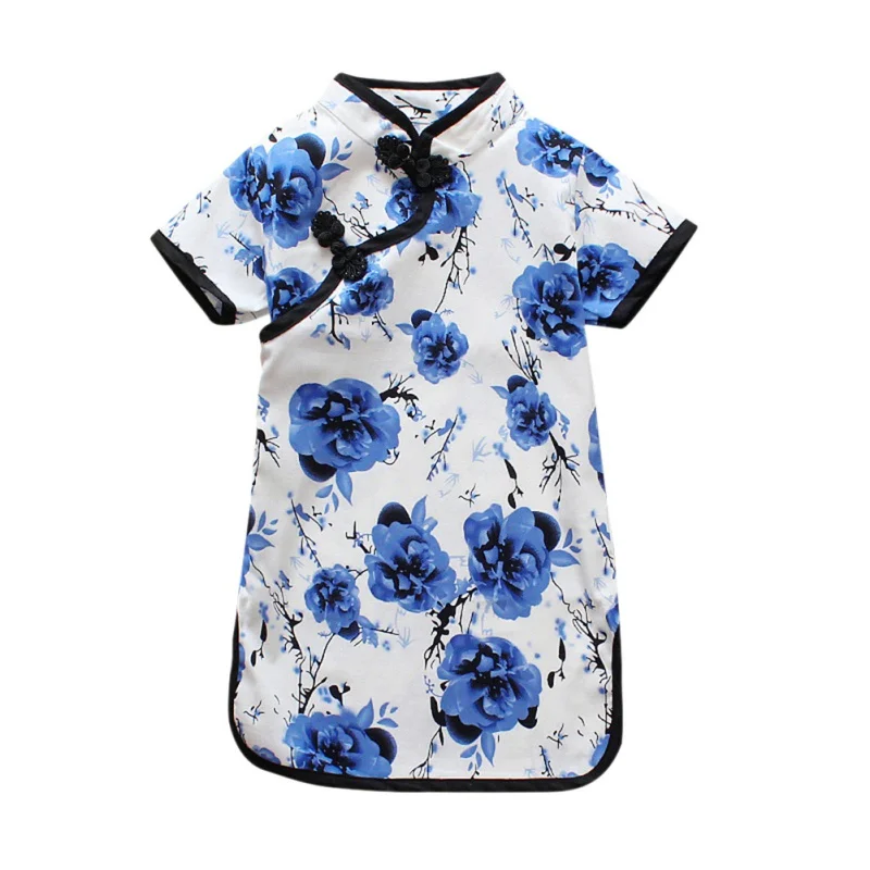 Платье Чонсам в китайском стиле детское Новогоднее приталенное платье принцессы