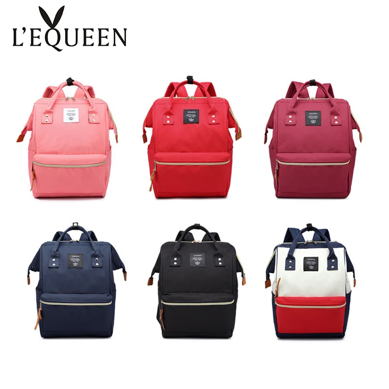 

Lequeen Fashion Mummy Maternity Nappy Bag Brand Large Capacity Baby Bag Travel Backpack Designer Nursing Bag for Baby Care