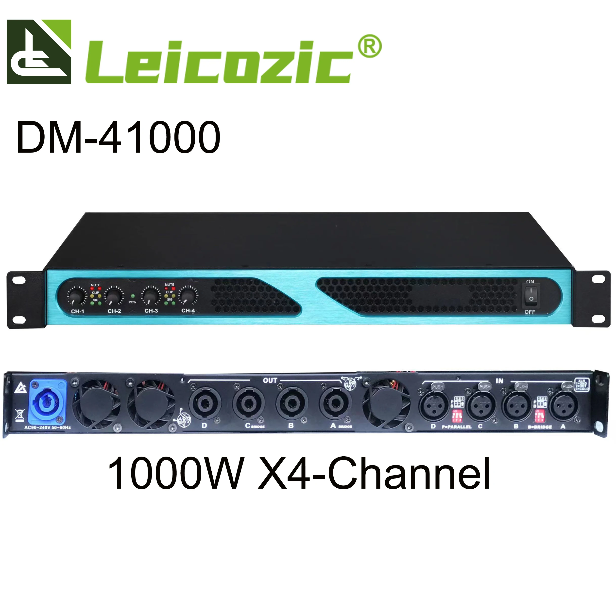 

Leicozic Professional Amplifier 1000W 4 Chanel Max 2000W Power Amps Powerful Ampli Amplificador De Potencia Equipement Audio Pro