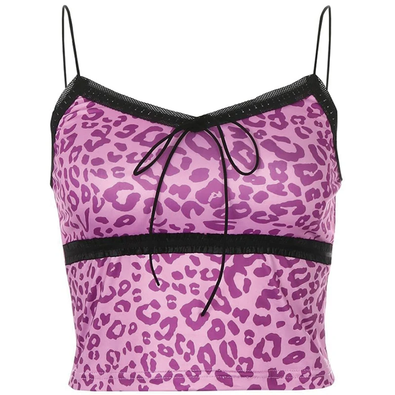 Женский модный сексуальный облегающий жилет контрастных цветов с леопардовым