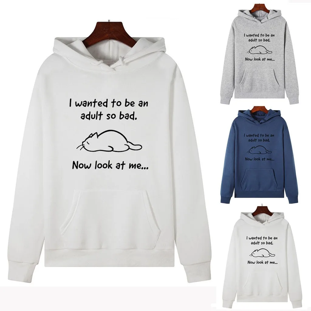 Новинка 2019 толстовка женская Повседневная с длинным рукавом капюшоном свободная